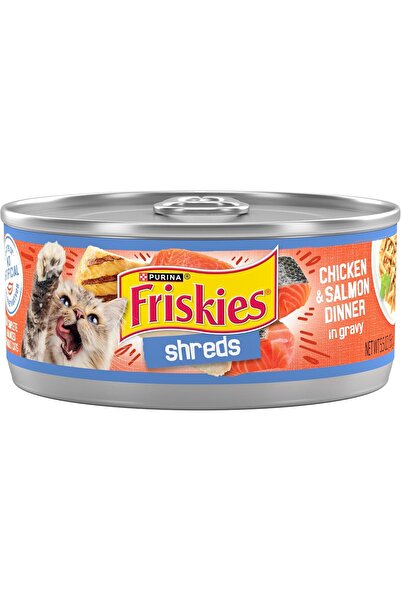 Friskies طعام رطب للقطط، بنكهة الدجاج والسلمون، 5.5 أونصة (24 علبة)