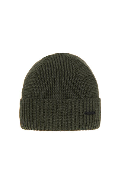 OEM Men's winter hat Henk, khaki color, made of merino wool, Universal size 5...