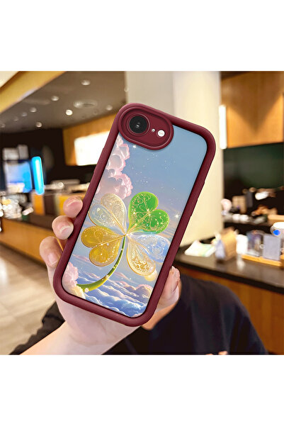 Hontinga حافظة هاتف من السيليكون الرقيق المتوافقة مع iPhone 16e، نمط محظوظ مض...