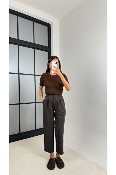 Gaus Acı Kahve Cepli Kumaş Pantolon GAUS-00544