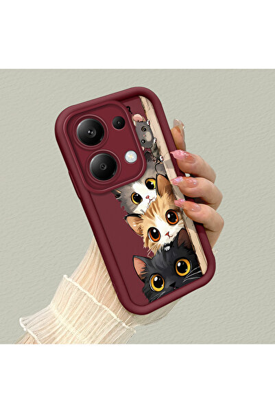 Hontinga Xiaomi Redmi Note 14S Compatible Camera Protected Cat Pattern Soft S...