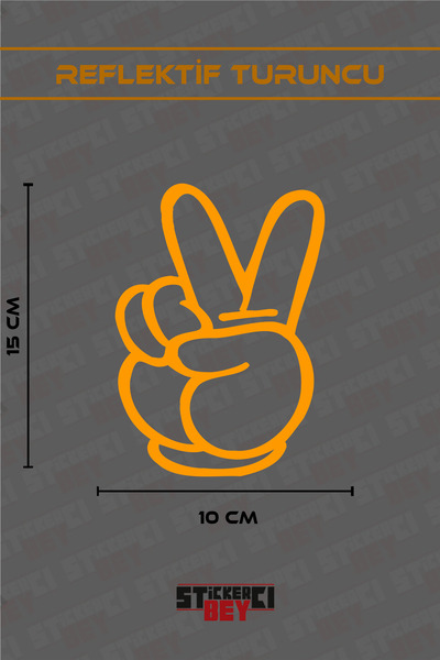 STİCKERCI BEY ملصق علامة السلام للدراجات النارية واللابتوب والخوذة والسيارة (...
