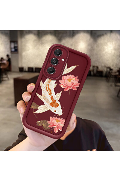 Hontinga حافظة هاتف سامسونج جالاكسي A16 متوافقة مع السيليكون الرقيق، نمط سمكة...