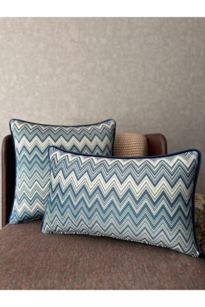 Fabricland Chevron-114 Двосторонній комбінований чохол для подушки 43x43