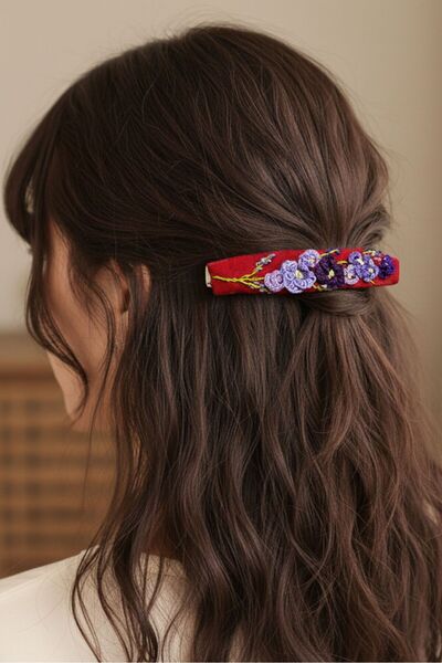 Uretti - Tülin 3528 1945 Handmade Brazilian Embroidered Floral Motif Red Hair...