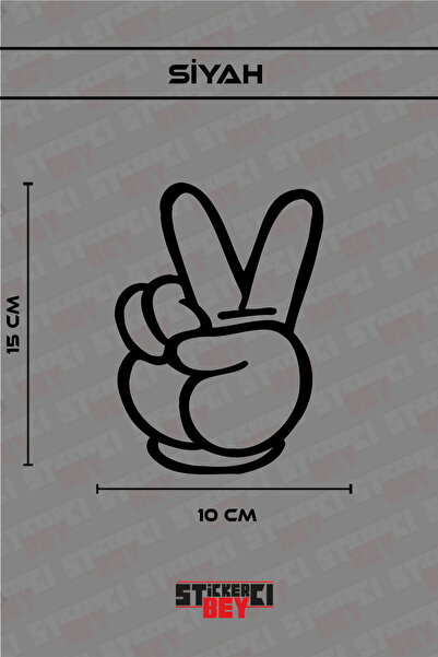 STİCKERCI BEY ملصق علامة السلام للدراجات النارية واللابتوب والخوذة والسيارة (...