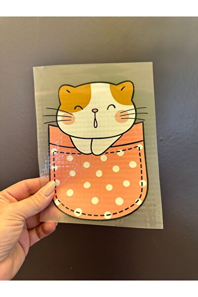 Gönülden Tasarım Iron-On Cat Transfer Print Arma 18X17 cm