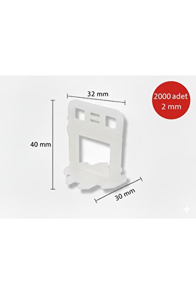 tabis Fayans Seramik döşeme Derz Seviye Tespit Artısı Tutucu Klipsi 2 mm 2000...