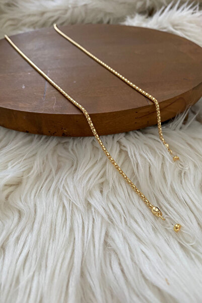 SAVETTE سلسلة نظارات مسطحة ذهبية اللون، سلسلة نظارات شمسية، حزام نظارات، إكسسوار