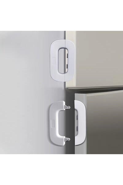 OEM Blocator de siguranță pentru frigider – protecție copii, montaj adeziv, alb