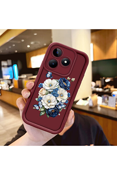 Hontinga حافظة هاتف من السيليكون الرقيق المتوافقة مع هاتف Realme C53، نمط الف...