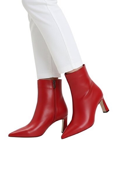 OZ AYAKKABI Hakiki Deri Kadın Topuklu Bot