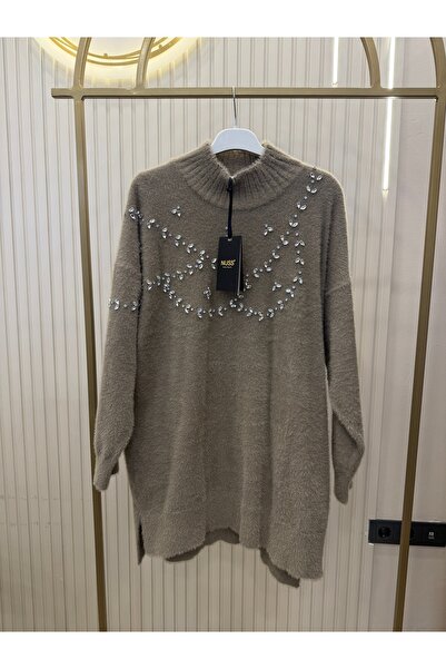 Nuss Angora Tunik FÜME 80 cm