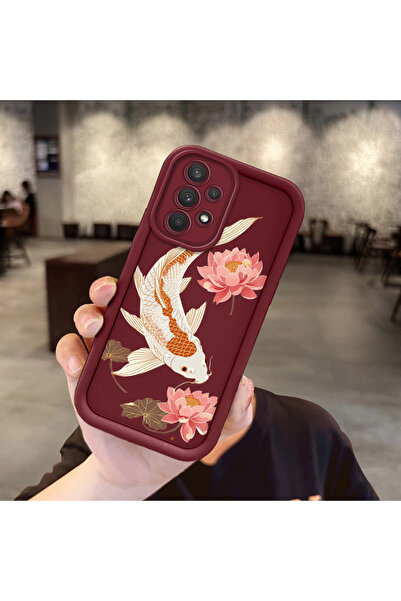 Hontinga حافظة هاتف سامسونج جالاكسي A32 متوافقة مع السيليكون الرقيق، نمط سمكة...