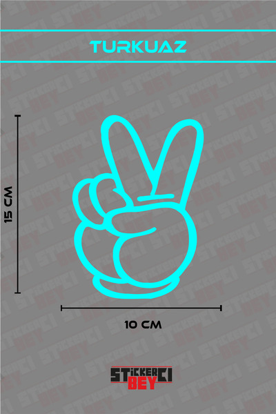 STİCKERCI BEY ملصق علامة السلام للدراجات النارية واللابتوب والخوذة والسيارة (...