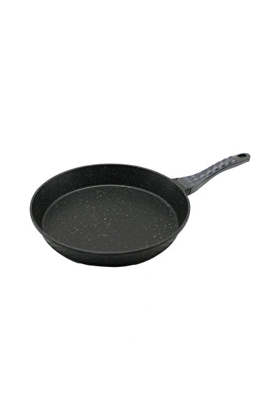 shopwave 32cm Cast Iron Pan with Relief Pyramid Pattern Bakelite Handle=18.2C...