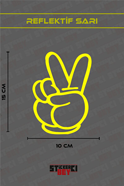 STİCKERCI BEY ملصق علامة السلام للدراجات النارية واللابتوب والخوذة والسيارة (...