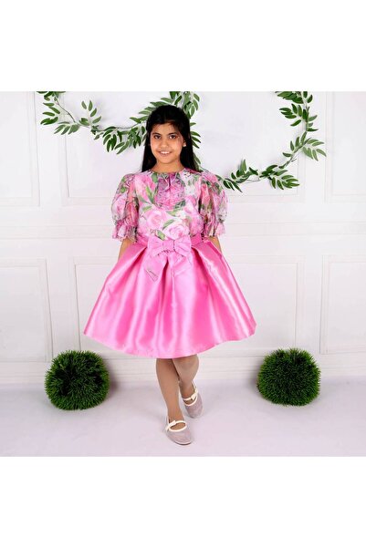 Mamnon Pink and green floral print