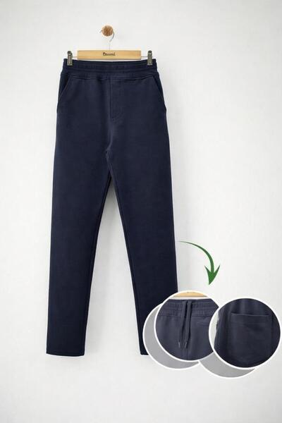 RAPAPA Παιδικό Παντελόνι Φόρμας σε Σκούρο Μπλε Χρώμα με Στενή Εφαρμογή – Ελασ...