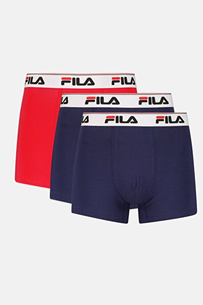 FILA Men 3 Pieces Brand Logo Low Rise Trunks, Multicolor