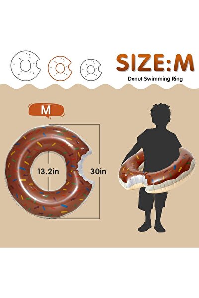 ZEKAROUL 30 Inch Inflatable Donut Pool Ring