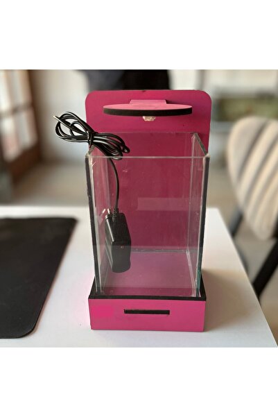 EMIR Işıklı Betta Kapaksız Akvaryum- Pembe