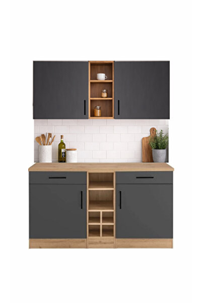 Tdesigno PAPATYA 2 ÇEKMECELİ 4 KAPAKLI ÇOK AMAÇLI DOLAP-MUTFAK DOLABI-MİKRODA...