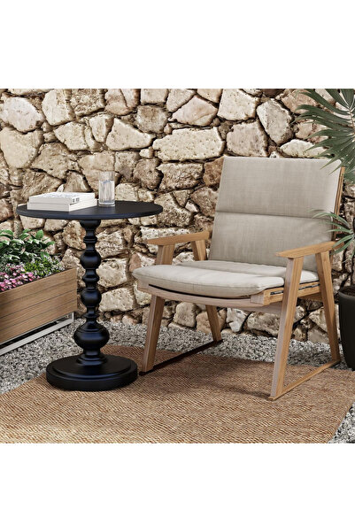 Generic طاولة جانبية سوداء فاخرة مستديرة للأريكة وغرفة المعيشة، طاولة جانبية ...