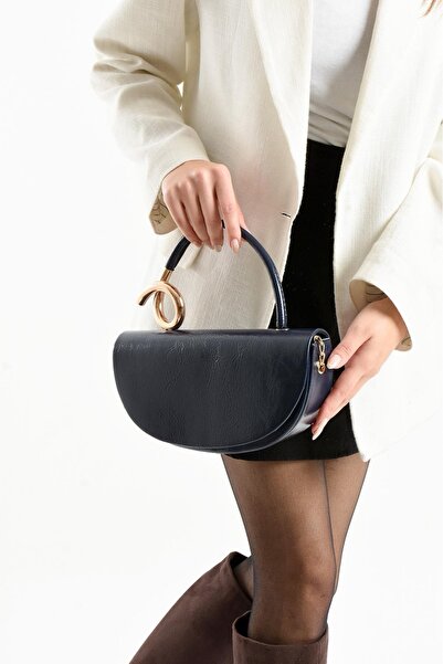 Berlin bags Bend Chain Strap Oval Handle Detail Baguette Women's Crossbody Bag