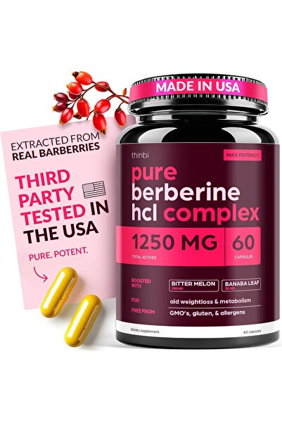 artnaturals Berberine 1250mg for Weight Management with Bitter Melon and Bana...