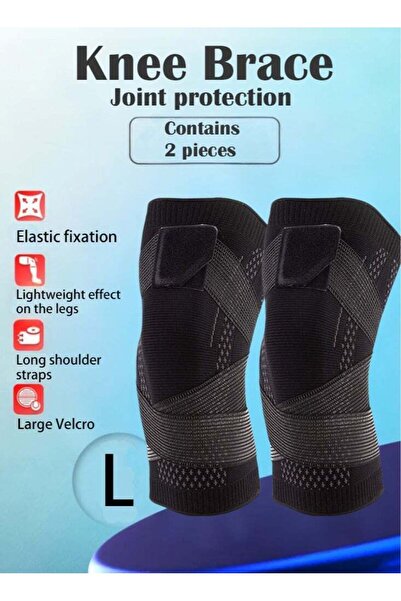 X SPRING 2-piece set of adjustable knee pads with straps, suitable for sports...