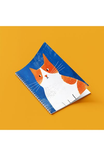 ARTHOUSECOLLECTIVE A4 Spiral Notebook - Unlined School Notebook - 80 Sheets / 160 Pages - Cat Poster Cover