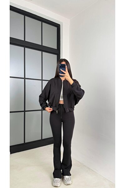 Gaus Siyah Zr Muadil Hırka Eşofman Spor Takım GAUS-00648