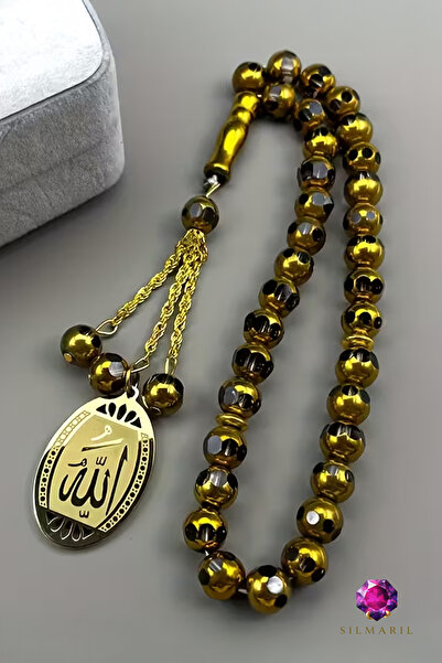 Silmaril Store Rozariu oval cu ciucuri din cristal solid, tăiat în formă de c...