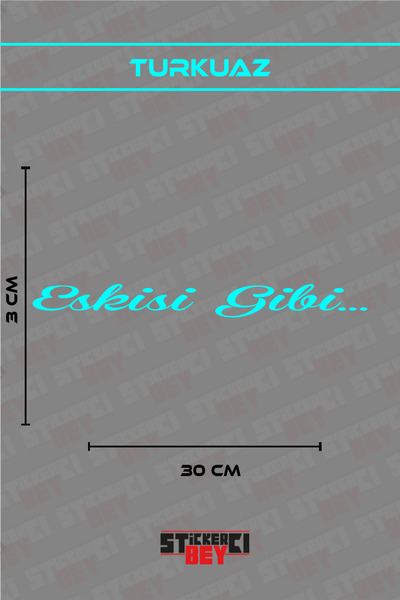 STİCKERCI BEY مثل القديم... ملصق مكتوب للدراجات النارية والكمبيوتر المحمول وا...