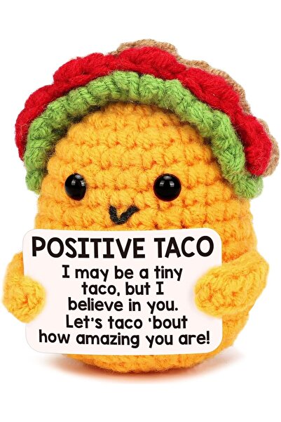 Generic Kastweef Handmade Crochet Taco Plush Toy