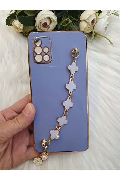 Aksesuarda Moda Samsung A51 Compatible Clover Flower Hand-Held Laser Cut Case