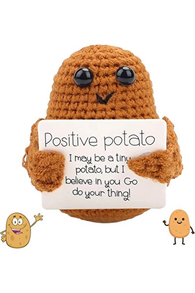 Tazweeq دمية بطاطس قطيفة مرحة وإيجابية