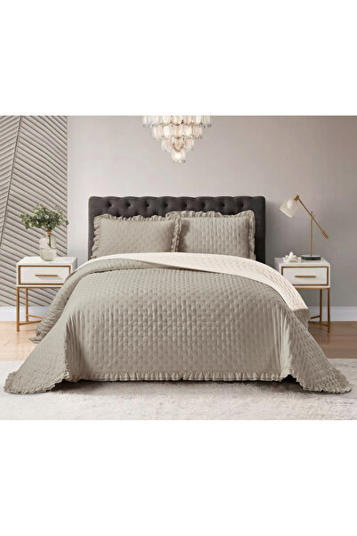 Naturel Collection Σετ κάλυμμα κρεβατιού με βολάν διπλής όψης 240x260εκ.