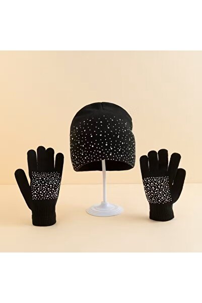 LADİJİTAL BASKI ÇÖZÜMLERİ Stone Women's Hat and Glove Set