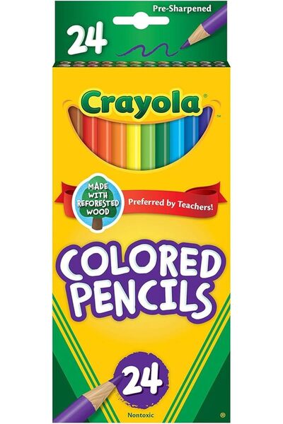 Crayola Colored Pencils, Assorted Colors, 24 Count