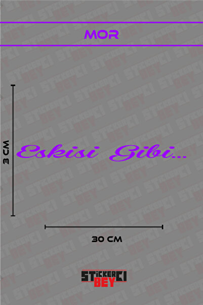 STİCKERCI BEY مثل القديم... ملصق مكتوب للدراجات النارية والكمبيوتر المحمول وا...