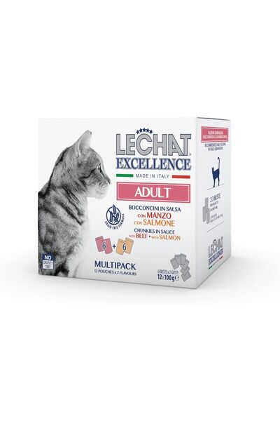 Monge LeChat Excellence by | Adult Wet Cat Food | with Tasty Chunkies Variety...