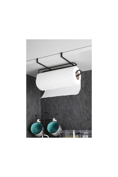 KapKacakAl Siyah Modern Dolap Kapağı ve Raf Altı Kağıt Havluluk Mutfak Organi...