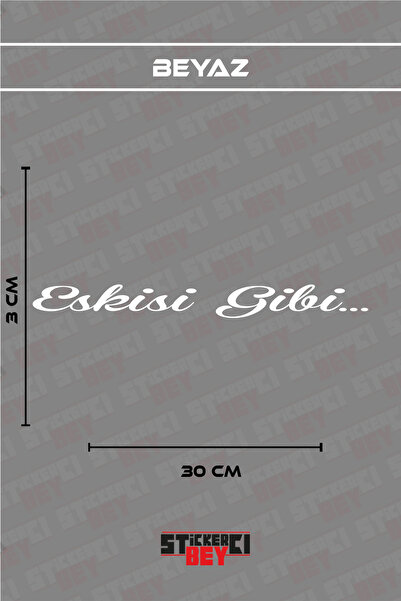 STİCKERCI BEY مثل القديم... ملصق مكتوب للدراجات النارية والكمبيوتر المحمول وا...