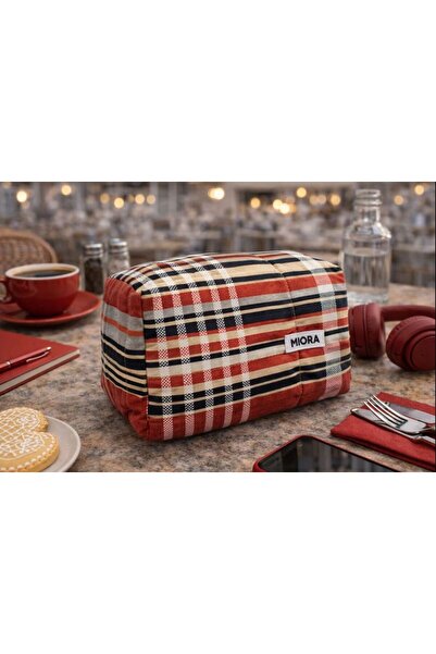 MIORA BAG Çizgili Makyaj Çantası