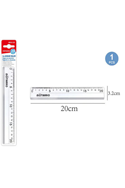 MOTARRO Aluminum Ruler MI043-20 Ruler for School Office & Craft Use–Durable S...