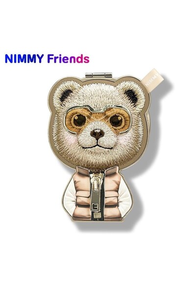 Nimmy متوافق مع MagSafe |   حامل هاتف مغناطيسي مع تطريز ودب قابل للطي بسحاب -...