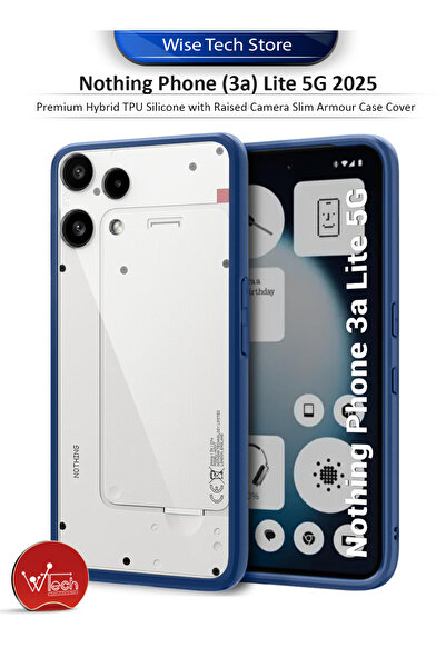 Wtech Nothing Phone (3a) Lite 5G 2025 Hybrid TPU Silicone with Raised Camera ...