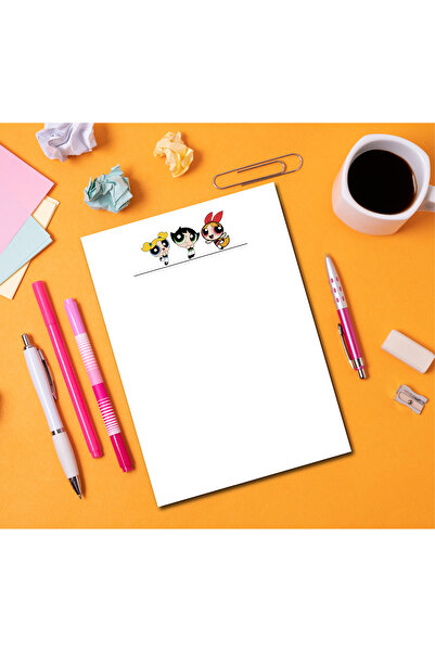 Pine Note Powerpuff Girls Patterned Planner/To Do List Notebook Memopad Notep...